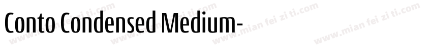 Conto Condensed Medium字体转换